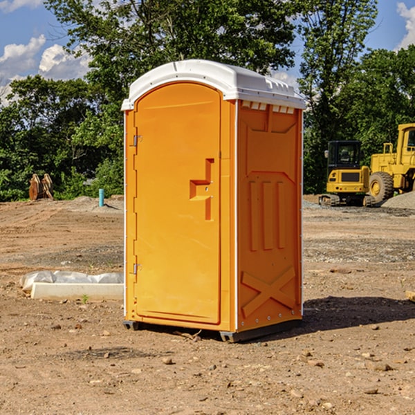 how often are the portable restrooms cleaned and serviced during a rental period in Richland County Ohio